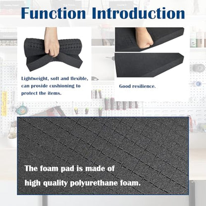 4 Pcs Pick and Pluck Foam 12 x 12 Inch, 2 Sizes Foam Inserts For Cases, Gun Case Polyurethane Foam Sheet for Toolbox, Storage Drawer,Game Box, Crafts (2Pack 12"x12"x2", 2Pack 12"x12"x0.4") - size: 2Pcs 12"x12"x2" & 2Pcs 12"x12"x0.4"