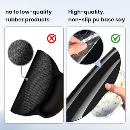 Mouse pad with Wrist Rest,Relieving Pain Memory Foam Computer pad, Ergonomic Desktop Mouse, Silicone Material Mouse pad, with Non-Slip PU Base (Flower) - color: Flower