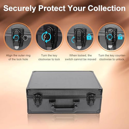 Toploader Storage Box for 3" x 4" 35pt Rigid Cards, 630+ Top Loaders Capacity, Trading Card Storage Hard Case, Sports Card Storage Box with Lock for Magnetic Card Holders,MTG Cards