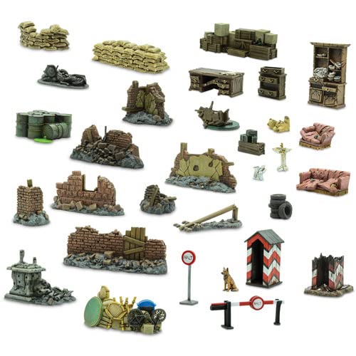 Warlord Games Wargames Delivered Bolt Action Battlefield Debris 1:56 WWII Military Wargaming Plastic Model Kit 402010002