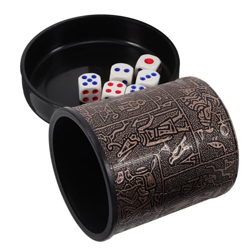 1set Party Dice Cup with Base Plastic Shaker for Table Games Compact and Lightweight Dice Storage for Indoor and Outdoor Activities