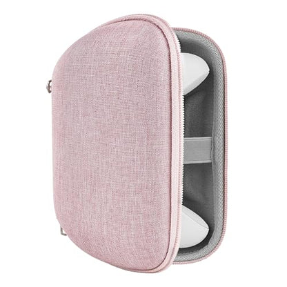 GEEKRIA Controller Travel Case Compatible with Xbox Series X/S & Xbox One, Hard Shell Carrying Bag with Joystick Protection, Cable storage, Controller Retention Strap (Pink) - color: Pink