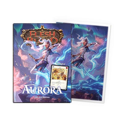 Dragon Shield | Flesh & Blood Art Sleeves | 100 CT - Smooth & Tough Premium TCG Sleeves | Compatible with Pokemon, One Piece & Magic the Gathering | Aurora - color: Aurora