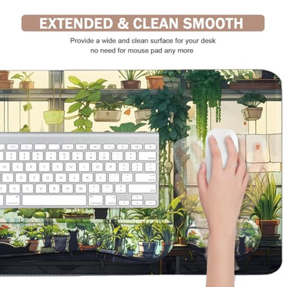 Kawaii Large Mouse Pad, 4 in1 Kawaii Extended Mouse Pad Set Desk Pad Easy Typing for Typing Office Game 35.4 x15.7 in - Cute Cat - color: Cute Cat