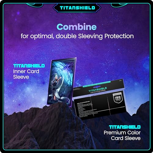 TitanShield | Clear & Transparent Inner Sleeves | 1000 ct| Perfect Fits Card Sleeves | Compatible with Pokémon TCG Trading Cards, MTG Magic The Gathering, One Piece | For Double Sleeving. - size: 1000 ct