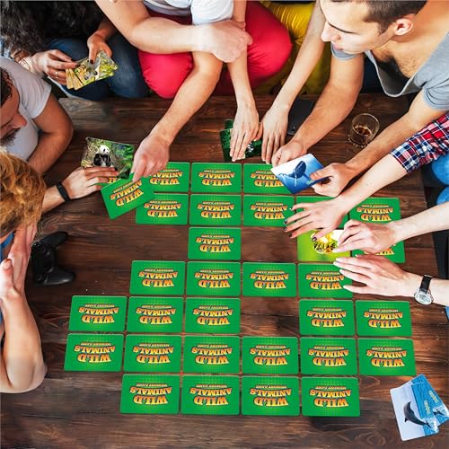Hebayy Wild Animal Matching Game, 80 PCS Realistic Animal Memory Matching Cards for Toddlers 40 Pairs Real Animal Memory Cards Educational Toys for Preschool Boys & Girls 4 5 6 Years Old - style: Animal