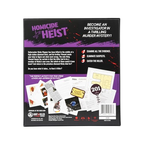 Hunt a Killer: Homicide at The Heist, Solve the Murder of a Brilliant Jewel Thief, Murder Mystery Game for Adults, Perfect for True Crime Fans, Mystery Box for Game Night, Designed 1+ Players Ages 14+ - style: Homicide At The Heist