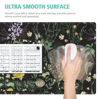 Desk Mat, Mouse Pad with Wrist Rest,4-in-1 Large Mouse Pads for Desk,Computer Ergonomic Mousepad with Wrist Support for Keyboard and Mouse(Grass) - color: Grass