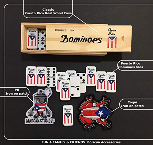 PRK 14 Puerto Rico Rican Flags Dominoes Domino de Puerto Rico Flag Value Pack Large Adult Size Double six Dominos Boricua Style