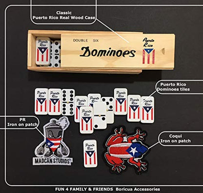 PRK 14 Puerto Rico Rican Flags Dominoes Domino de Puerto Rico Flag Value Pack Large Adult Size Double six Dominos Boricua Style