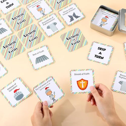 AmazingSpark 72 Pcs Armor of God Bible Memory Matching Card Games for Kids | Vbs Bible Games for Kids, Christian Games, Sunday School Educational Supplies, 2026 Vacation Bible School Activity Cards