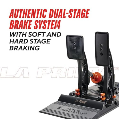 ASETEK SimSports La Prima™ Load Cell Sim Racing Pedals | Adjustable and Customizable Sim Pedals Arms | Built to Replicate Real-Life Racing sim | PC Compatible - size: La Prima