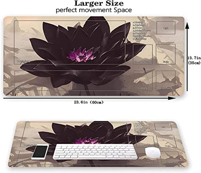 STORKY Fantasy Black Lotus TCG Playmat, 24 x 14 inches, MTG Trading Card Game Playmat, Smooth Surface, Battle Game Rubber Collection, Cool 09 - color: Pattern9