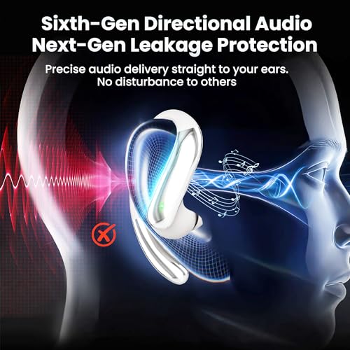 Bluetooth Headphones Wireless Earbuds Bluetooth 6.0 Headphone, Sport Bluetooth Earbuds Stereo Deep Bass Over Ear Bud with Earhooks, IPX5 Waterproof Earphone for Gym/Running/Workout White - color: White