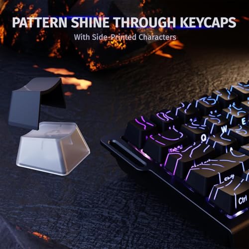ATTACK SHARK X68HE RT Mechanical Gaming Keyboard 60% Wired TKL-BlackContour | Adjustable Actuation,Hall Effect Magnetic Switch,8KHz Polling Rate,RGB Backlit,Top Mount,Side Printed Keycap for PC Mac Gamer - color: Black Contour, size: Keyboard