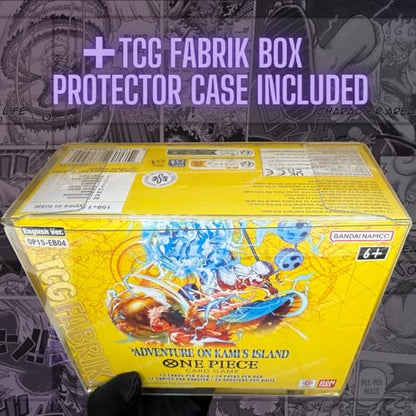 OP15 Adventure ON KAMI'S Island Booster Box English OP-15 Booster Box Display Factory Sealed for OP15 One Piece Cards English TCG (24 Packs) + Custom TCG Fabrik Don Card