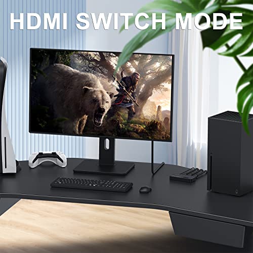 HDMI Switch 8k@60hz Splitter, AVIDGRAM Bidirectional HDMI Switcher 2 in 1 Out, Splitter 1 in 2 Out, Support 4K@120hz, Compatible with PS5, XSX, UHD TV, Monitor, Projector (1 Display at a time) - size: 8K 60Hz Bi-Directional HDMI Switch/Splitter