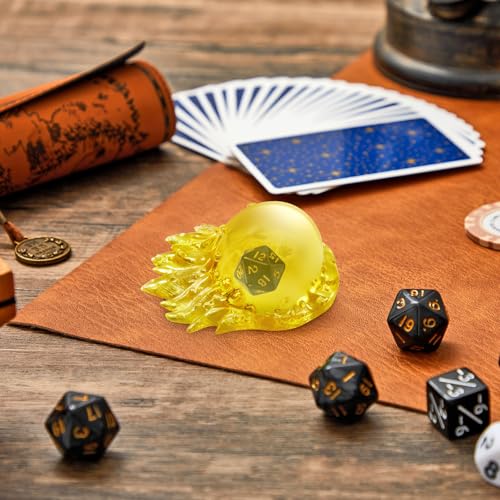 Deekin 1 Pcs Translucent Resin Dice Jail Cube,Yellow - color: Yellow