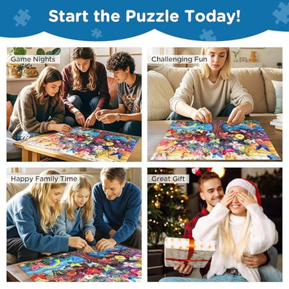 Jigsaw Puzzles 300 Pieces for Adults,Butterfly Puzzle 300 Piece Puzzle | Recycled Cardboard Puzzles for Adults Kids,Tree Jigsaw Puzzle Games Family Activity Great Gift - style: Butterfly Tree
