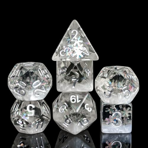 Polyhedral Dice Sets DND Winter Dice for Role Playing Game(RPG) Table Game Dice (Winter Dice) - color: Winter Dice