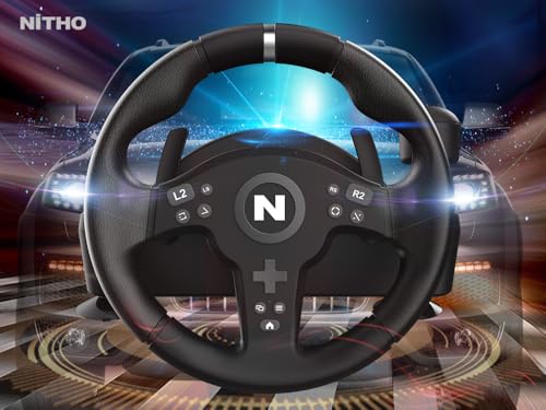 Nitho Drive Pro V200 PC Gaming Racing Wheel with Pedals and Shifter, Steering Wheel Compatible with PC, PS4, Switch 2/Switch, Xbox Series X|S and Xbox One, 270° Car Driving Simulator with Vibration - color: Drive Pro V200