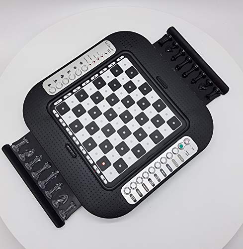 Lexibook Chessman® FX, Electronic Chess Game with Tactile Keyboard and Light and Sound Effects, 32 Pieces, 64 Levels of Difficulty, Family Board Game, Black/Grey, CG1335 - style: CG1335