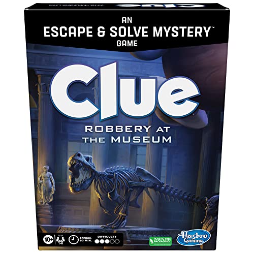 Hasbro Gaming Clue Board Game Robbery at The Museum, Escape Room Game, Murder Mystery Games, 1-6 Players, 10+ (Amazon Exclusive) - style: Robbery at the Museum