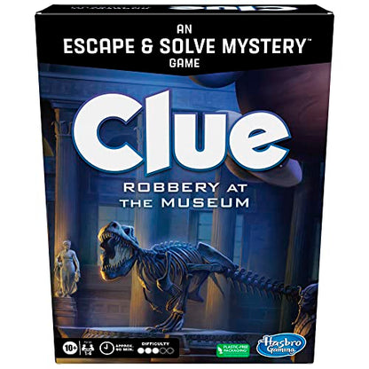 Hasbro Gaming Clue Board Game Robbery at The Museum, Escape Room Game, Murder Mystery Games, 1-6 Players, 10+ (Amazon Exclusive) - style: Robbery at the Museum