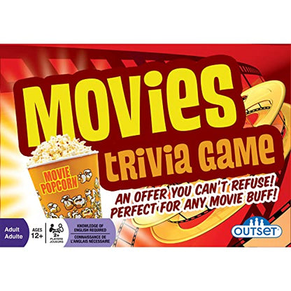 Outset Media Movies Trivia Game - Party Game - Family Game - Travel Game - Fun and Easy to Play - 880 Trivia Questions - for 2 or More Players - Ages 12+
