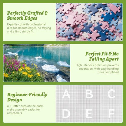 300 Piece Puzzle for Adults– Ice Lake & Wildflower Jigsaw Puzzle – Scenic Nature Puzzle for Relaxation – Great Gift for Adults, Teens & Kids – Fun & Soothing Art – 20.5 x 15 in - color: Ice Lake
