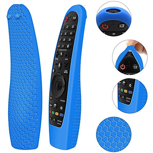 Silicone Protective Case for LG AN-MR600 / AN-MR650 / AN-MR18BA / AN-MR19BA Remote Control [Anti-Lost] Anti Slip LG Magic Remote Case Cover Skin Holder Sleeve Protector (Blue) - color: Blue