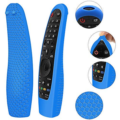 Silicone Protective Case for LG AN-MR600 / AN-MR650 / AN-MR18BA / AN-MR19BA Remote Control [Anti-Lost] Anti Slip LG Magic Remote Case Cover Skin Holder Sleeve Protector (Blue) - color: Blue