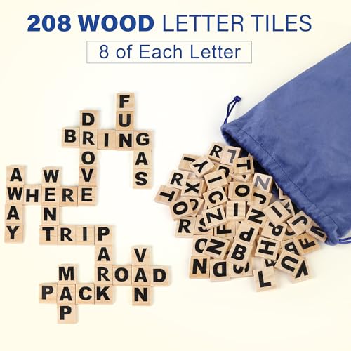 BenBen Spelling Games, 224 Flashcards, 208 Wood Letter Tiles, 1-4 Players, Learning Games for Kids 4-8, Educational Toys for Kindergarten 1st 2nd Grade, Preschool Classroom Must Haves - style: Spelling Game with 224 Flash Cards