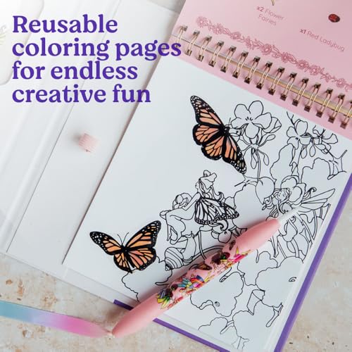Watercolor with Me: Flower Fairies: A Reusable Water Reveal Coloring Book for Kids Featuring Flowers and Fairies