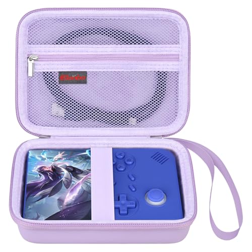 Elonbo Carrying Case for G350/ RG35XX Pro/ RG40XXV/ RG406V/ RG405V Retro Handheld Game Console, GiipGoop/ Voacle/ Anbernic Video Gaming Console Travel Storage Bag, Linux System Games Holder, Purple - color: Purple
