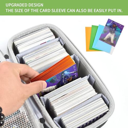 ALKOO Trading Card Carrying Case, 900+ Card Game Storage for MTG | Large card carrying case for card games and trading cards, holds 900+ cards, deck boxes and expansion packs, black, case only - color: Grey