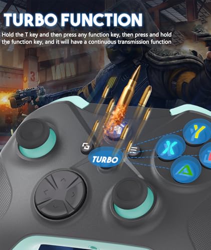Dinosoo Wireless Controller for Xbox One/Series X|S & PC, Bluetooth, 2 Vibration Motors, TURBO, Macro, 3.5mm Headphone Jack Orange+Gray - Upgrading with a PC before connecting to X-box