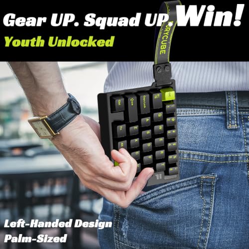 Left Handed Mini Gaming Kayboard 30% 29 keys Hall Effect Gaming Keypad,8K,0.01,Rapid Trigger,Swapable Mechanical Magnetic Switch,RGB,Portable One Hand Gaming Keypad for FPS/Rhythm Games PC/Mac,2nd KB - color: Black