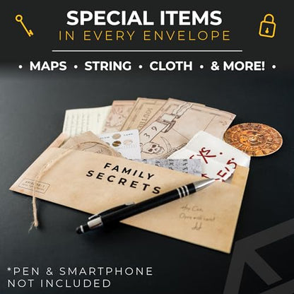 Escape Mail Episode 1 [2nd Edition]: Family Secrets Cooperative Escape Room Game for Families | Envelope | Immersive Storyline | Age 15+ - style: Episode 1 Only