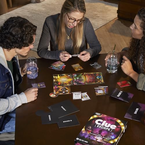 Clue Escape: The Illusionist’s Club Board Game | Escape Room Family Game | 1-Time Solve Mystery | Ages 10+ | 1-6 Players | Difficulty 4 | 90-120 Mins. (Amazon Exclusive) - style: The Illusionist’s Club