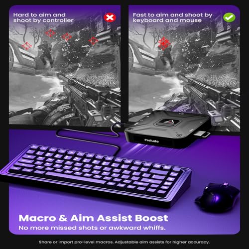 Keyboard and Mouse Adapter for Xbox Series X/S, One & X360 | Mobile App Setup, Console FPS Gaming Converter, Custom Key Mapping, Plug and Play,The Control Is More Precise and Smoother