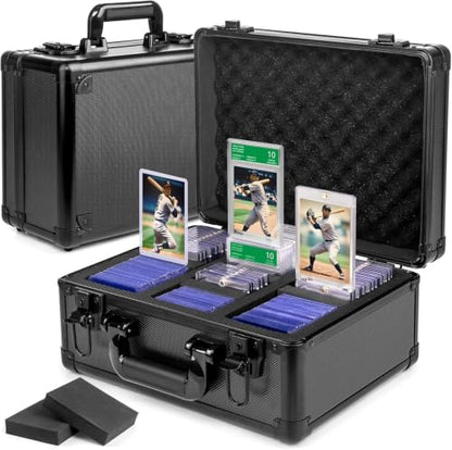 Graded Card Storage Box, Top Loaders Storage Case, Sports Trading Card Box, Cards Slab Case PSA MTG CSG BGS SGC One Touch Magnetic Card Holder, Waterproof Carrying Collector Boxes (Large) - size: Large