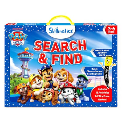 Skillmatics Search and Find PAW Patrol Educational Game - Reusable Preschool Learning Activities, Perfect for Toddlers & Kids Who Love Toys, Art & Crafts, Gifts for Boys & Girls Ages 3, 4, 5, 6 - style: 3. Search & Find PAW Patrol