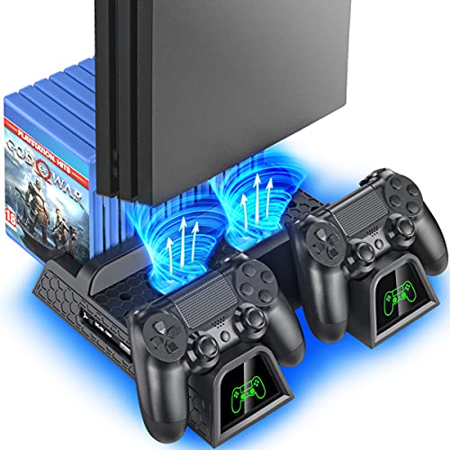 OIVO PS4 Stand for PlayStation 4 Console, Cooling Station for PS4 Slim/Pro/PlayStation 4 Consoles, Pro Vertical Stand with 12 Game Slots