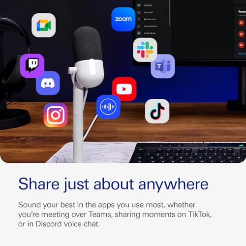 Elgato Wave Neo USB Condenser Microphone, Tap to Mute | High-rise stand design, LED mute indicator, Zero-delay headphone monitoring, Plug and play, Zero-plastic packaging