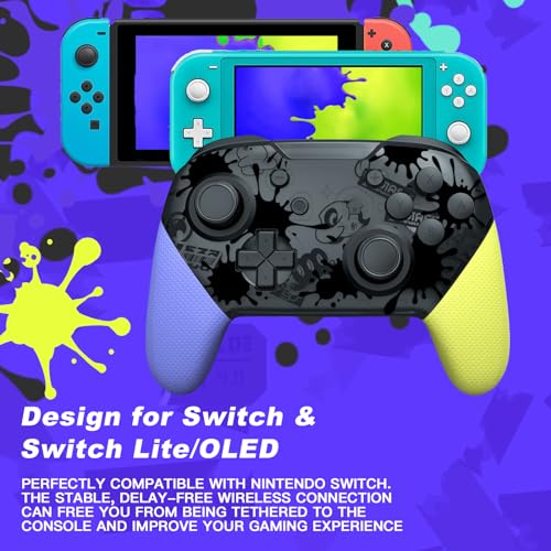 Dritrip Switch Controller, Wireless Pro Controller Compatible with Switch/Switch Lite/Switch OLED, Switch Remote Gamepad with Joystick, Double Vibration, Wake-up and Motion Control