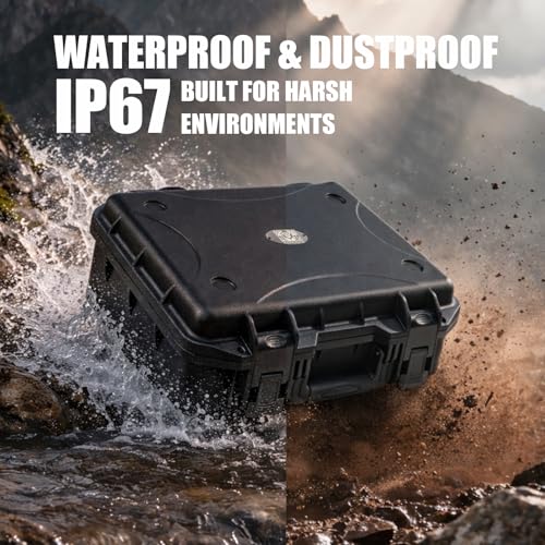 Waterproof Hard Case with Foam 16.5 x 13 x 6.9 Inch, IP67 Hard Storage Case with Customizable Foam Insert, Protective Storage Case for Microphone, Camera, Electronics, Drone, Tools & Equipment - size: 16 inch Pluck Foam
