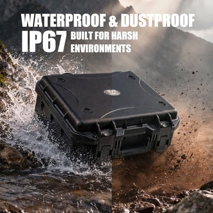 Waterproof Hard Case with Foam 16.5 x 13 x 6.9 Inch, IP67 Hard Storage Case with Customizable Foam Insert, Protective Storage Case for Microphone, Camera, Electronics, Drone, Tools & Equipment - size: 16 inch Pluck Foam