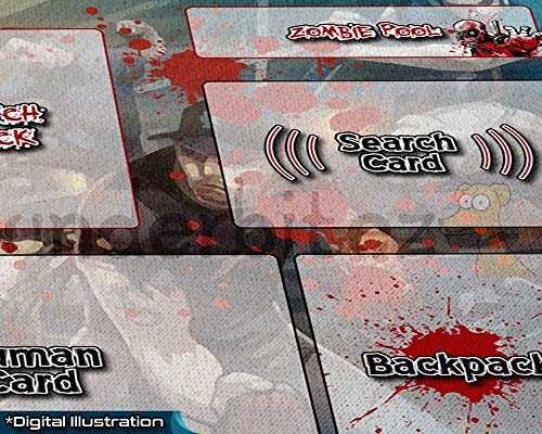 Tiny Epic Zombies Playmat | Neoprene Play Mat for Card Game | 18" x 12" x 2.5mm | Custom Design