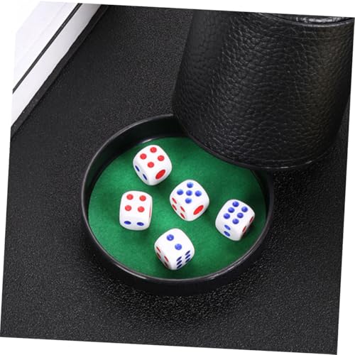 Hemoton 5pcs Suede Leather Chassis Dice Cup Lid Cup Lid for Party Game Supplies